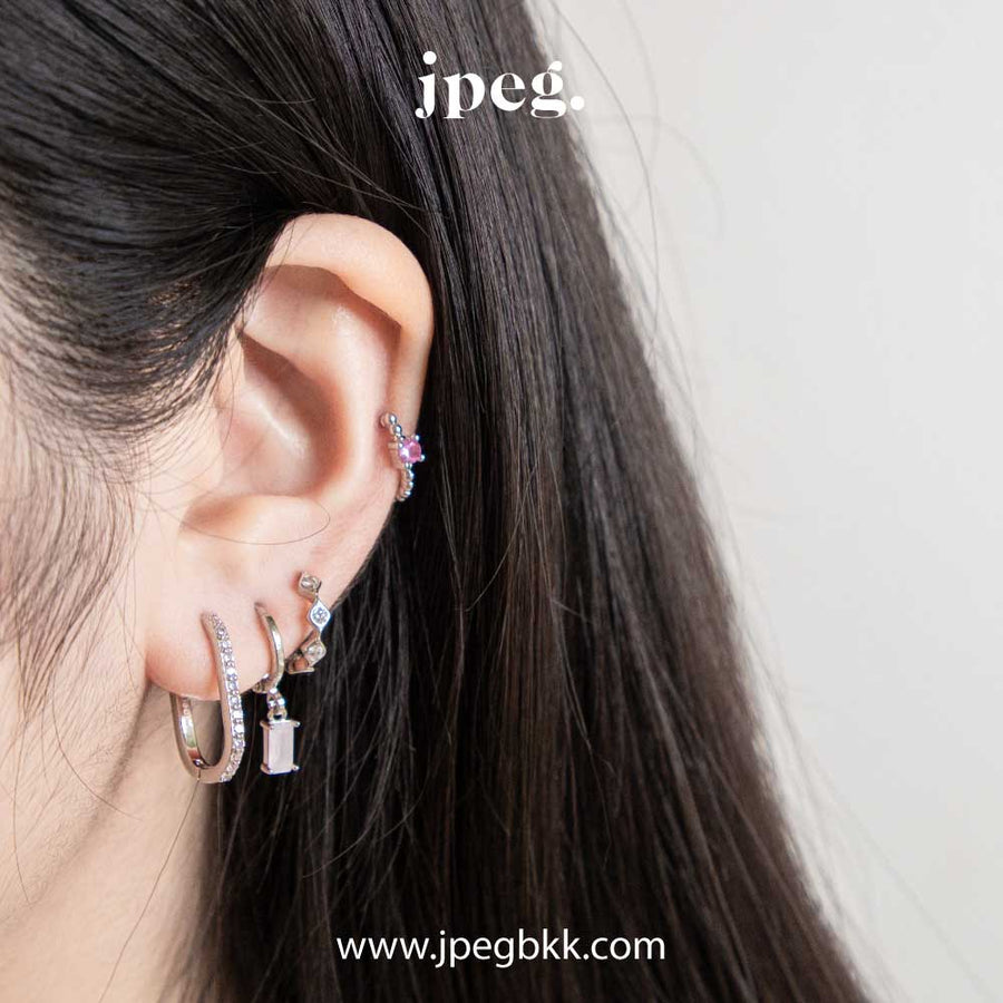 WHITE - avoid earring (Brass)