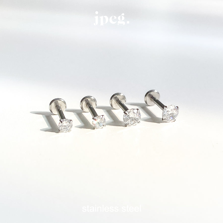 (stainless) diamond dot piercing (lablet)