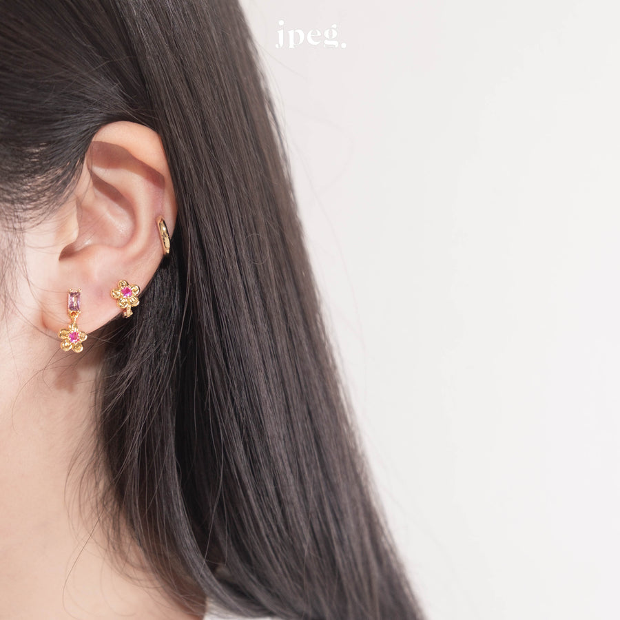 flora earring set (brass)