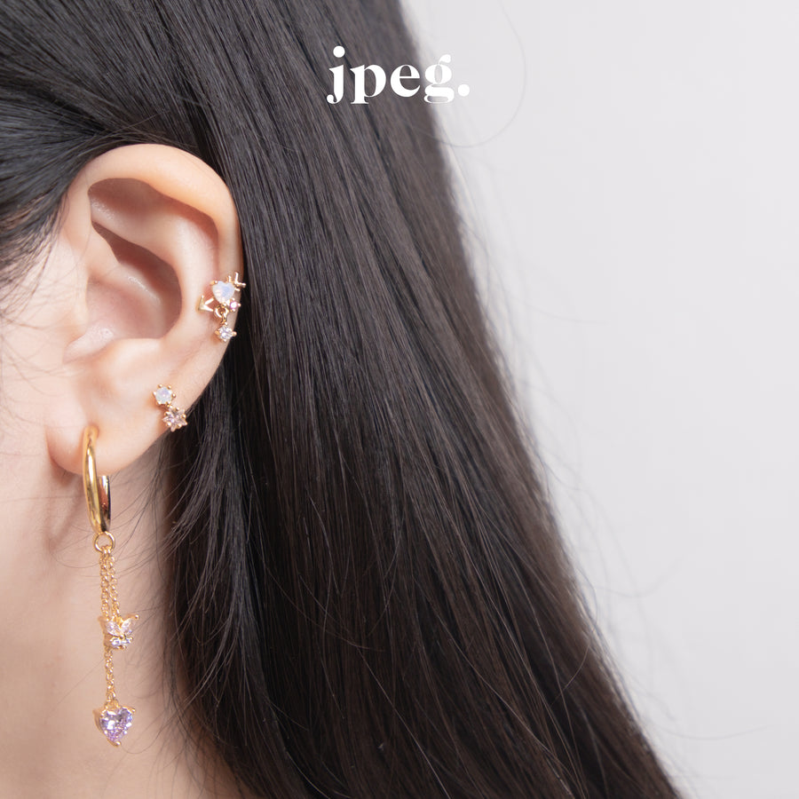 love butterfly earring (brass)