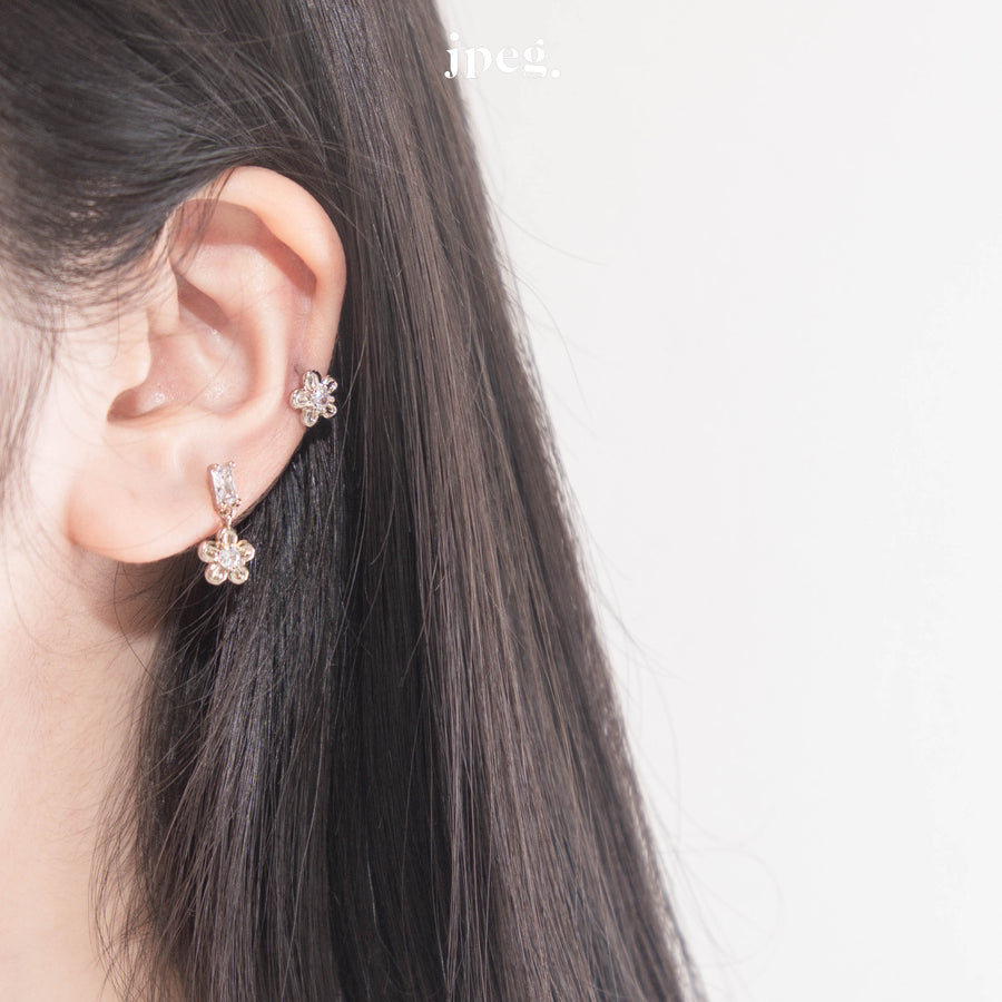 flora drop earring (brass)