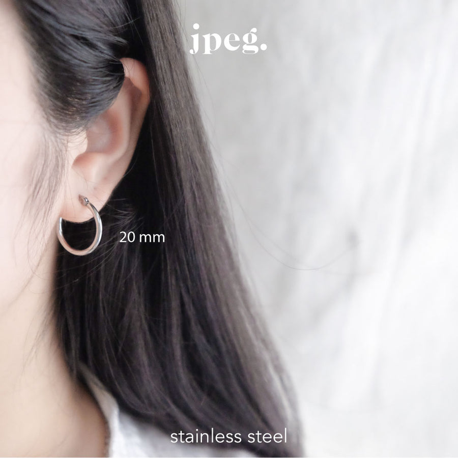 (stainless) hoop volume earring