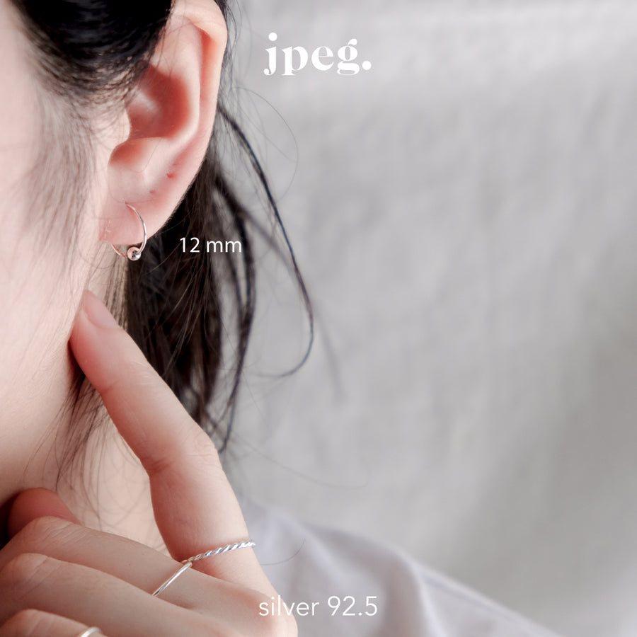 (Silver 925) point hoop earring