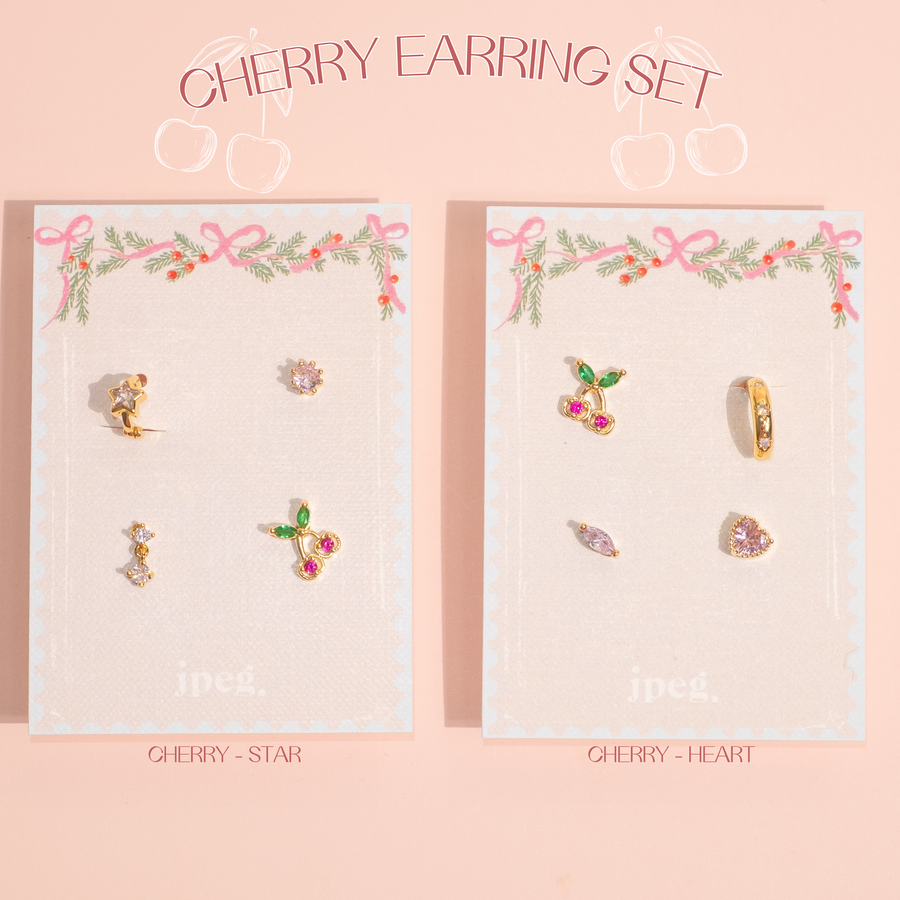 cherry earring set