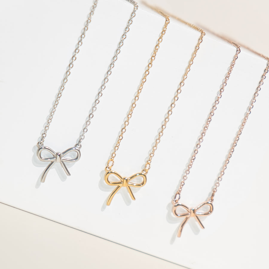 (Stainless) bow necklace