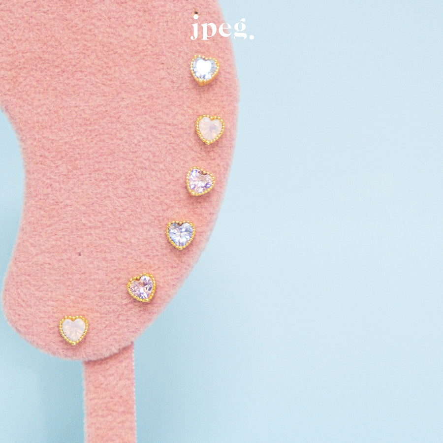 love sprinkle gem earring (brass)