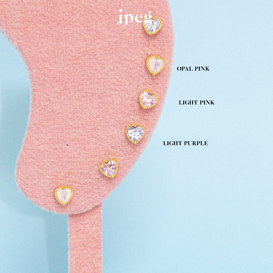 love sprinkle gem earring (brass)