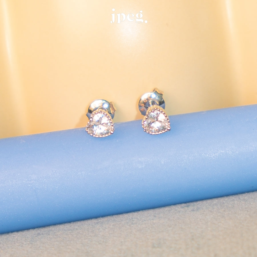 love sprinkle gem earring (brass)