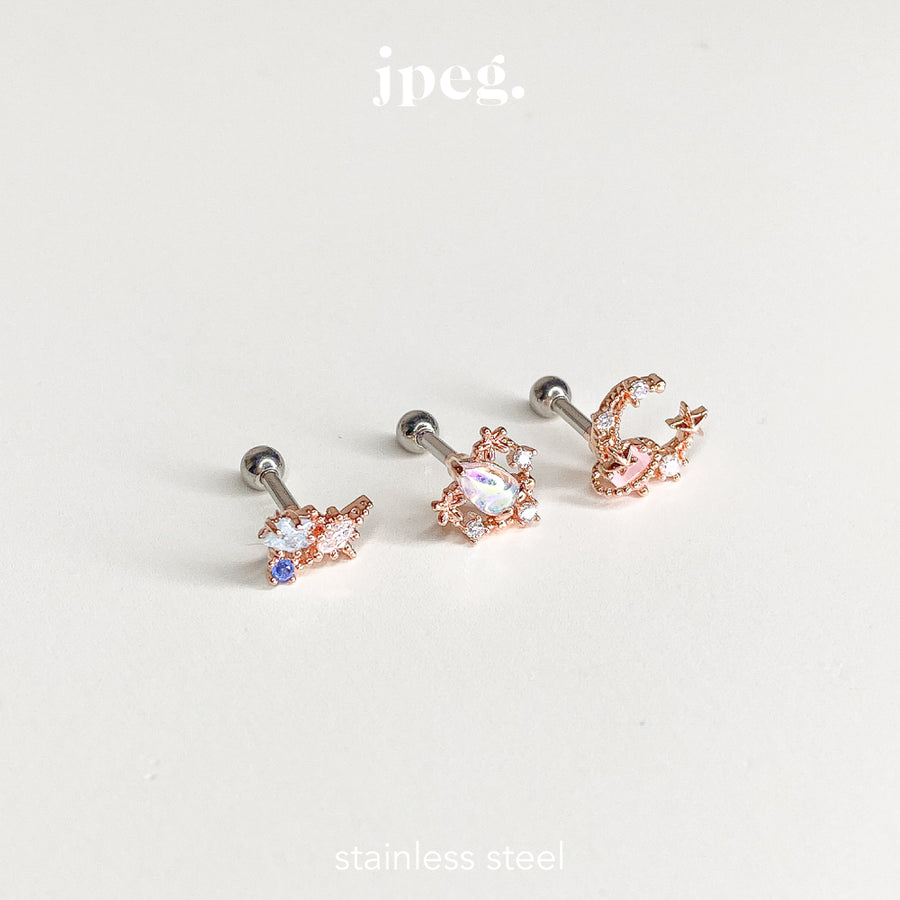 (stainless) rose-gold autumn piercing