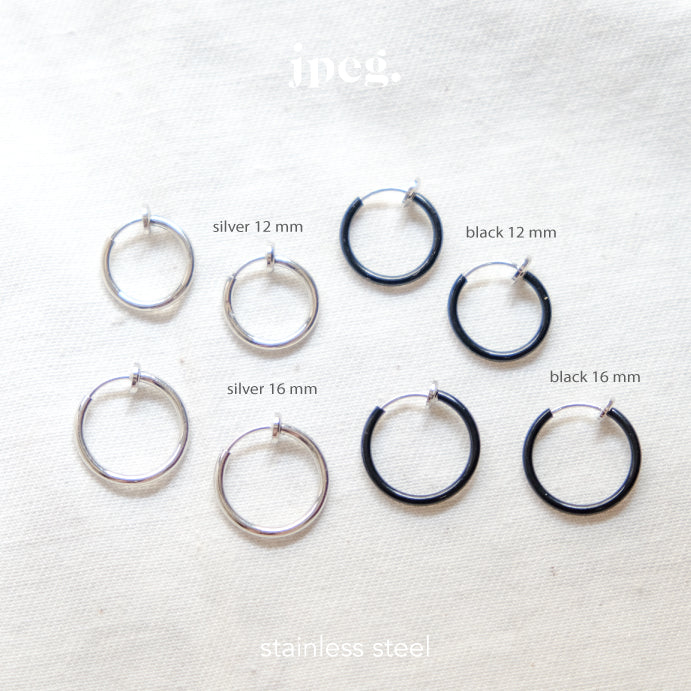 (stainless) clip earring (2 sizes)