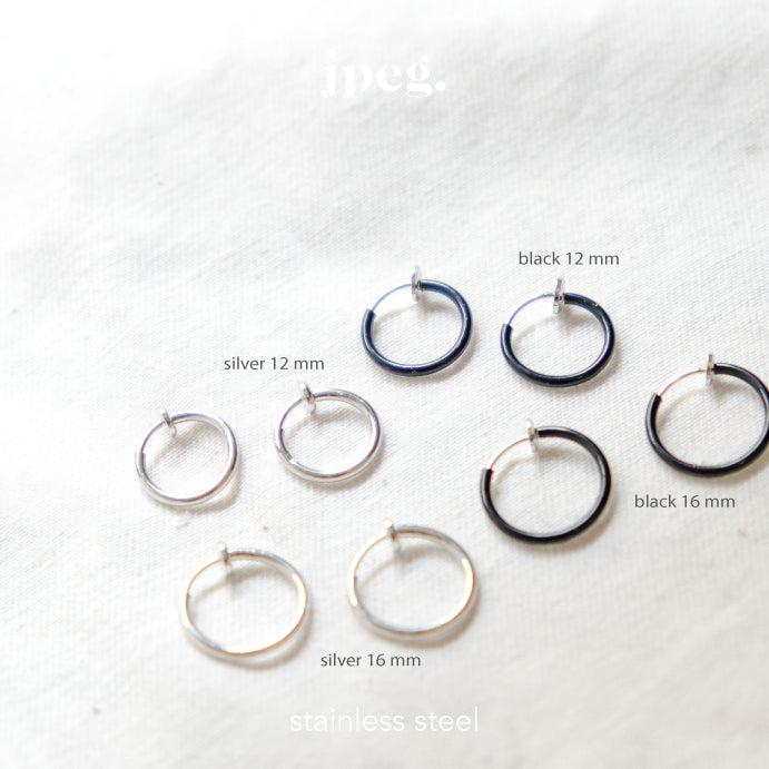 (stainless) clip earring (2 sizes)