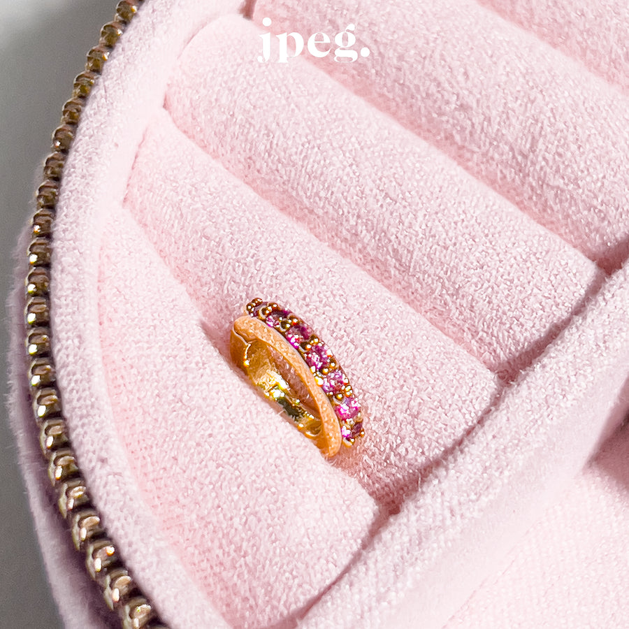 fuchsia pink - diamond clip (brass)