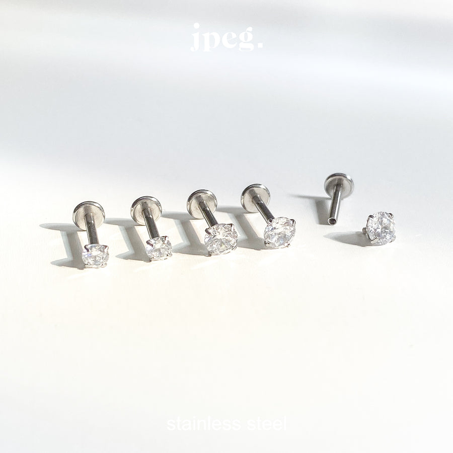 (stainless) diamond dot piercing (lablet)