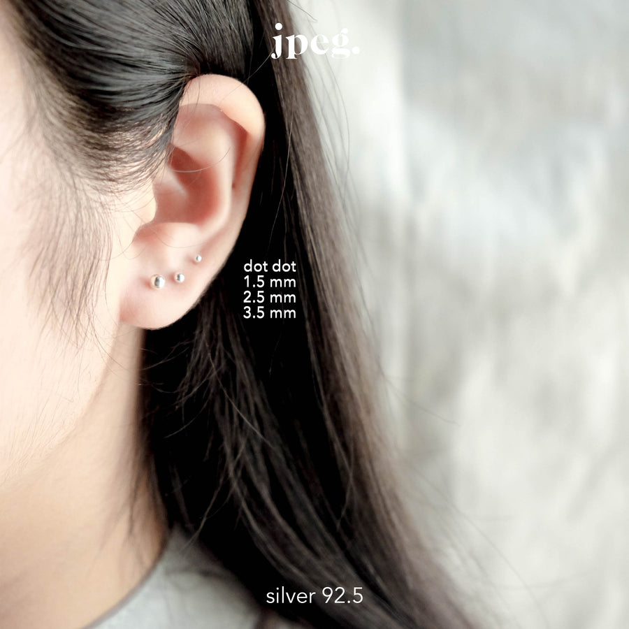 (Silver 925) dot dot earring