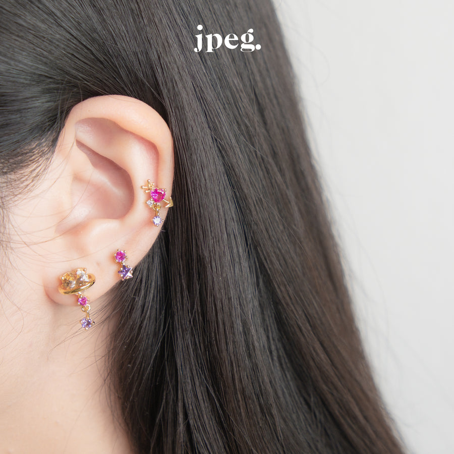 pink - jennie earring (Brass)