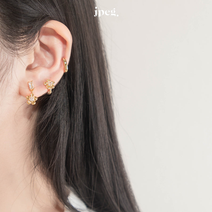 flora drop earring (brass)
