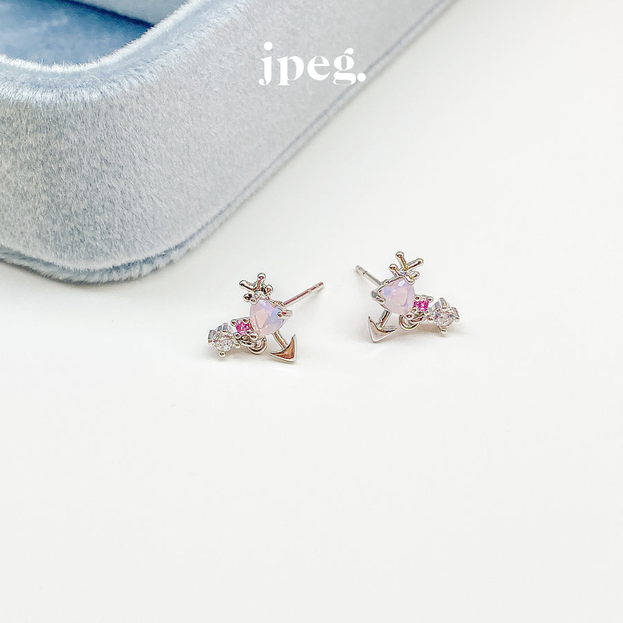 opal pink - jennie earring (Brass)