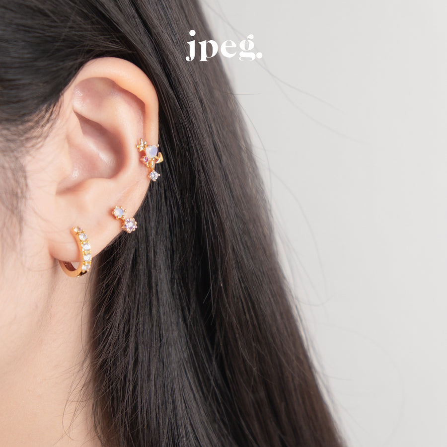 opal pink - jennie earring (Brass)