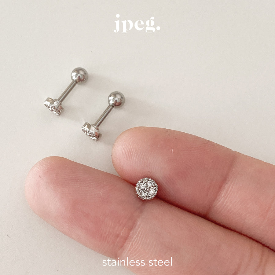 (stainless) mini circle piercing
