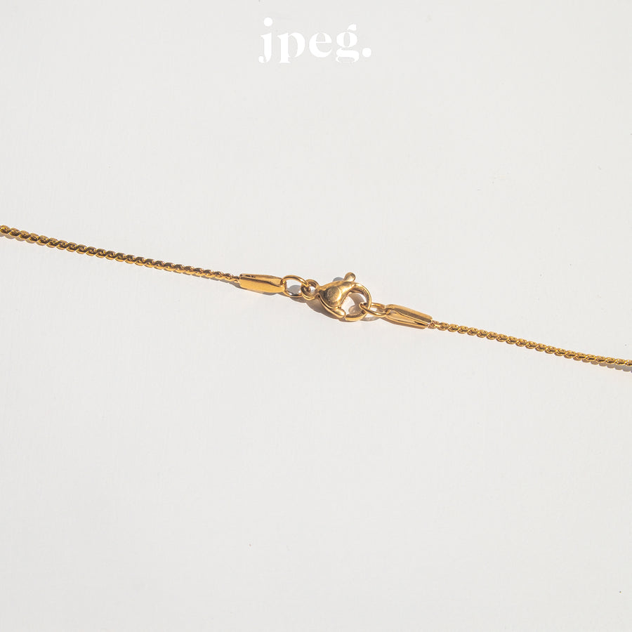 (Stainless) gold small snake necklace