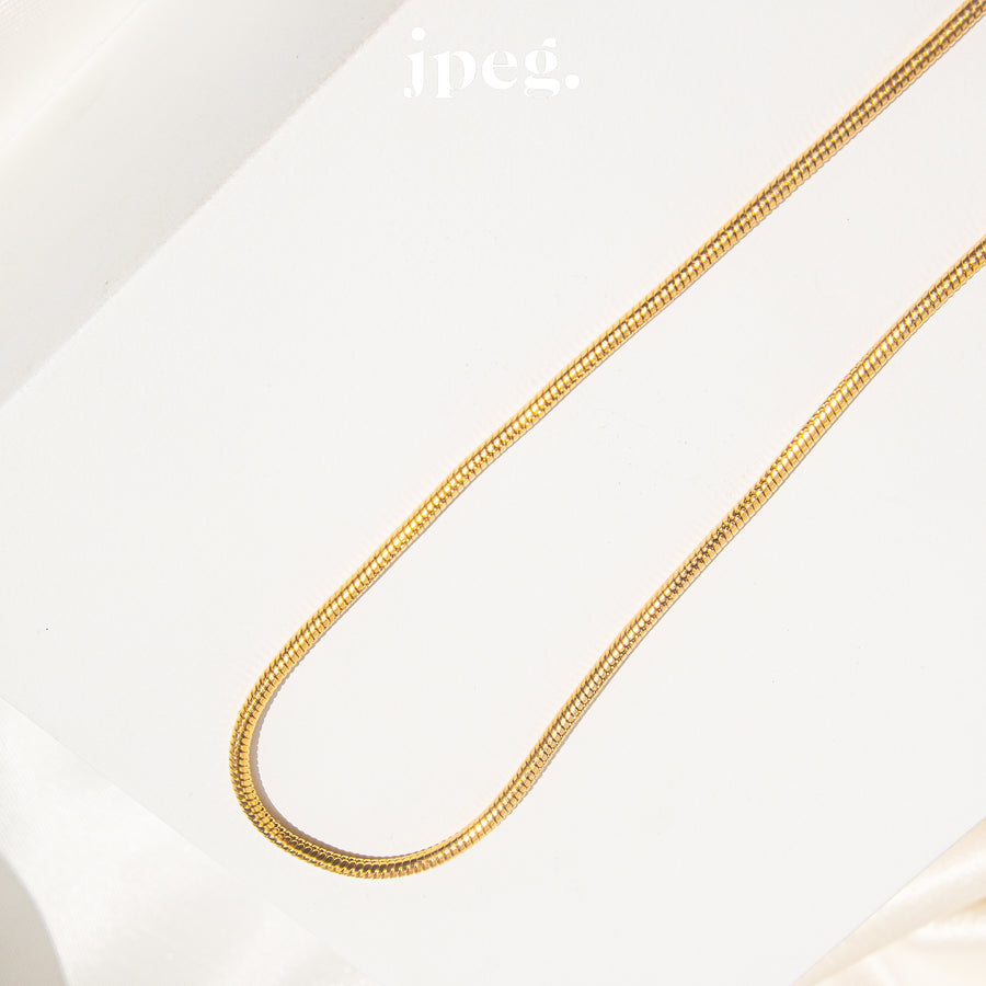 (Stainless) gold bold snake necklace