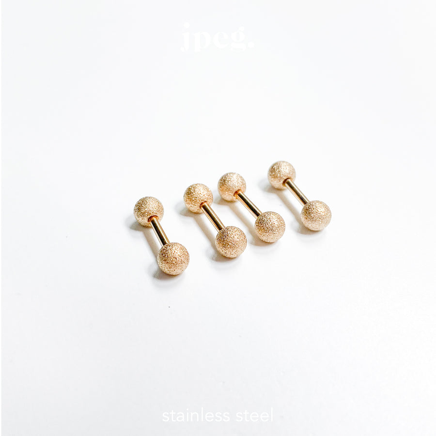 (stainless) barbell matte gold piercing