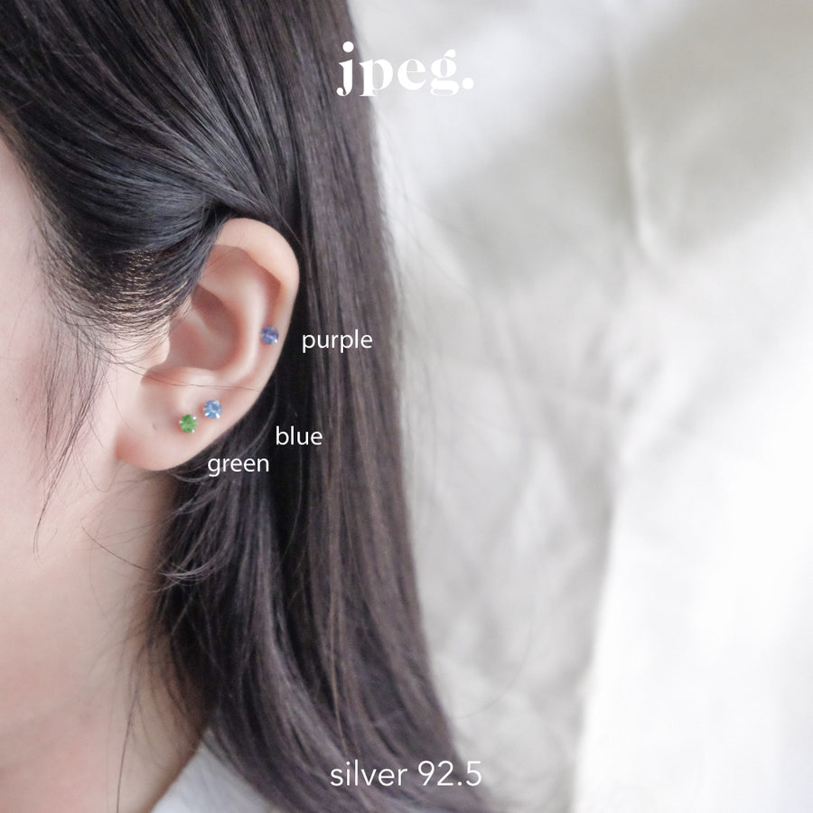(Silver 925) pure diamond earring