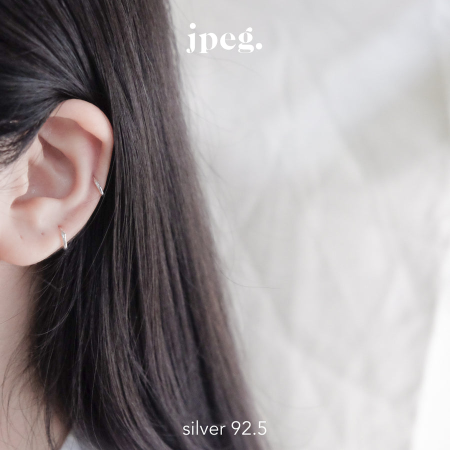 (Silver 925) hoop earring (8 mm)