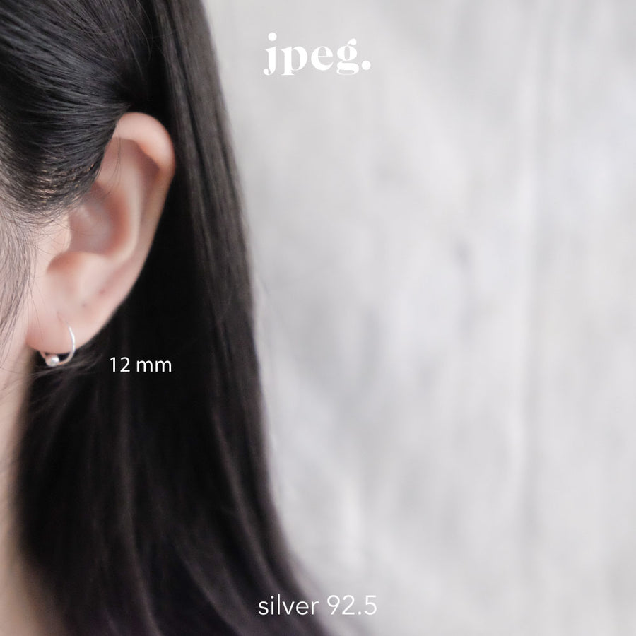 (Silver 925) point hoop earring
