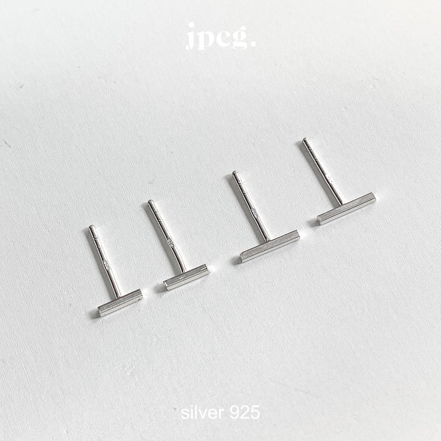 (Silver 925) tiny bar earring