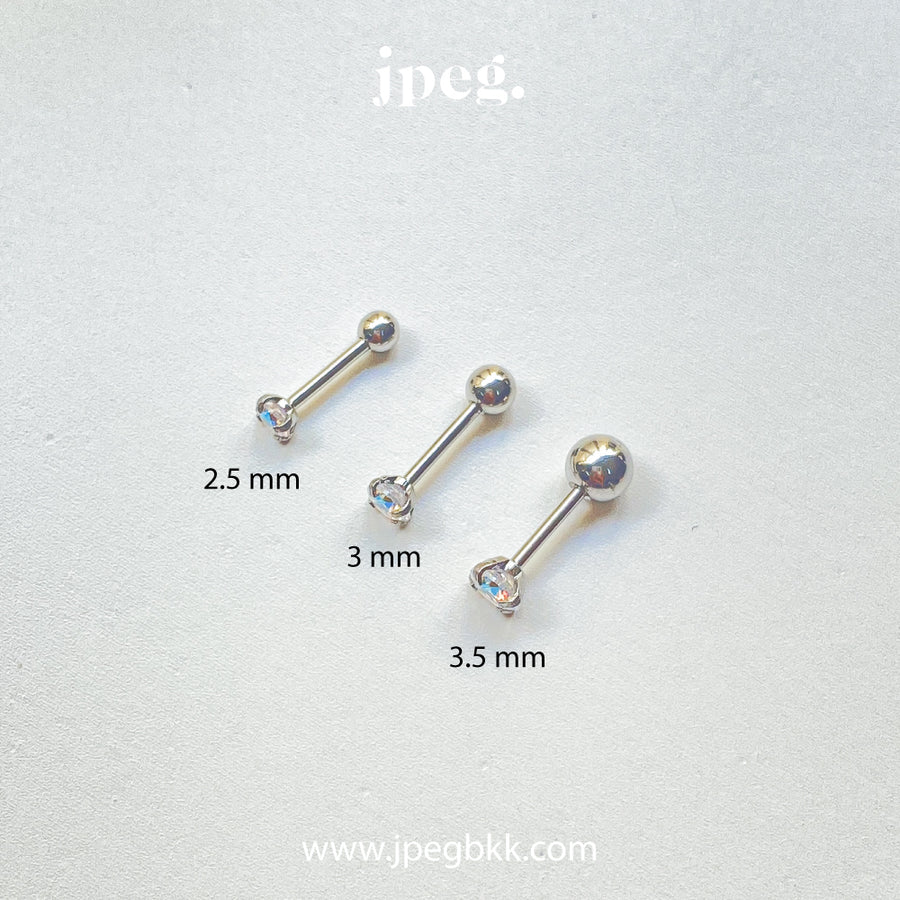 (stainless) tiny pure diamond piercing